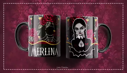 vectores plantilas MERLINA,SERIE,NETFLIX,